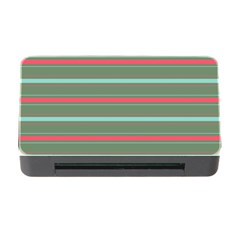 Horizontal Line Red Green Memory Card Reader With Cf by Mariart