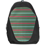 Horizontal Line Red Green Backpack Bag Front