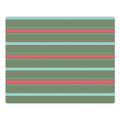 Horizontal Line Red Green Double Sided Flano Blanket (large)  by Mariart