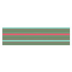 Horizontal Line Red Green Satin Scarf (oblong) by Mariart