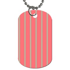 Line Red Grey Vertical Dog Tag (two Sides)