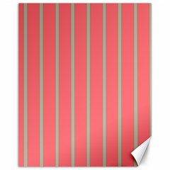 Line Red Grey Vertical Canvas 11  X 14  