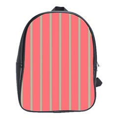 Line Red Grey Vertical School Bag (large)