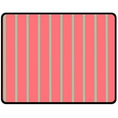 Line Red Grey Vertical Fleece Blanket (medium)  by Mariart