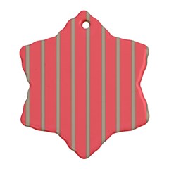 Line Red Grey Vertical Ornament (snowflake)