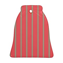 Line Red Grey Vertical Bell Ornament (two Sides) by Mariart