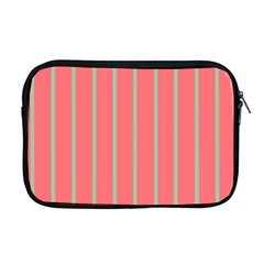 Line Red Grey Vertical Apple Macbook Pro 17  Zipper Case by Mariart