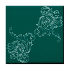 Leaf Green Blue Sexy Tile Coasters