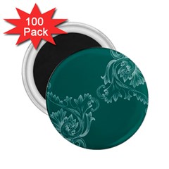 Leaf Green Blue Sexy 2 25  Magnets (100 Pack) 