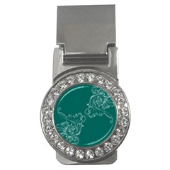 Leaf Green Blue Sexy Money Clips (cz) 