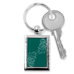 Leaf Green Blue Sexy Key Chains (rectangle)  by Mariart