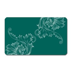 Leaf Green Blue Sexy Magnet (rectangular) by Mariart