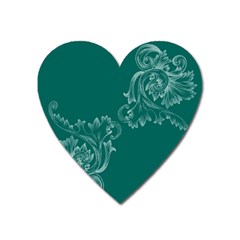 Leaf Green Blue Sexy Heart Magnet by Mariart