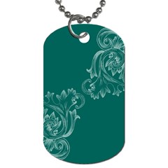 Leaf Green Blue Sexy Dog Tag (two Sides)