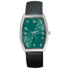 Leaf Green Blue Sexy Barrel Style Metal Watch