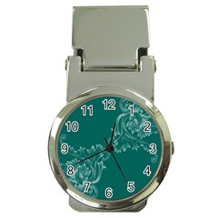 Leaf Green Blue Sexy Money Clip Watches