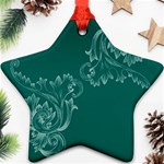 Leaf Green Blue Sexy Star Ornament (Two Sides) Front