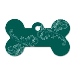 Leaf Green Blue Sexy Dog Tag Bone (one Side)