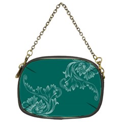 Leaf Green Blue Sexy Chain Purses (two Sides) 