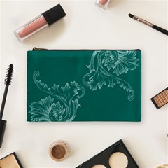 Leaf Green Blue Sexy Cosmetic Bag (medium)  by Mariart