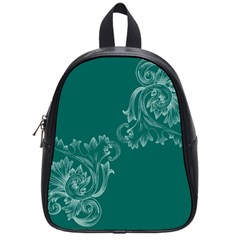 Leaf Green Blue Sexy School Bag (small)