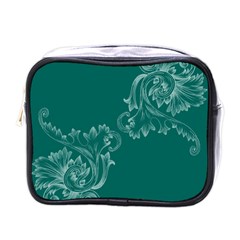 Leaf Green Blue Sexy Mini Toiletries Bags by Mariart