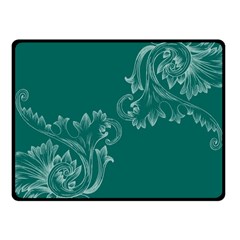 Leaf Green Blue Sexy Fleece Blanket (small)