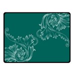 Leaf Green Blue Sexy Fleece Blanket (Small) 50 x40  Blanket Front