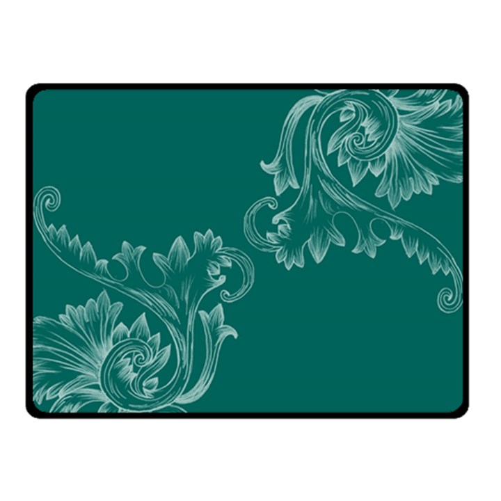 Leaf Green Blue Sexy Fleece Blanket (Small)