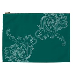 Leaf Green Blue Sexy Cosmetic Bag (xxl)  by Mariart