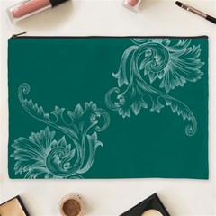 Leaf Green Blue Sexy Cosmetic Bag (xxxl)  by Mariart