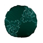 Leaf Green Blue Sexy Standard 15  Premium Round Cushions Front