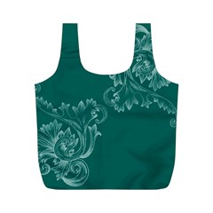 Leaf Green Blue Sexy Full Print Recycle Bags (m) 