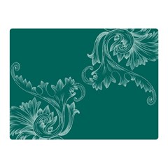 Leaf Green Blue Sexy Double Sided Flano Blanket (mini)  by Mariart