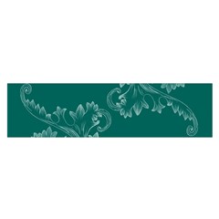 Leaf Green Blue Sexy Satin Scarf (oblong)