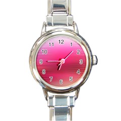 Line Pink Space Sexy Rainbow Round Italian Charm Watch by Mariart