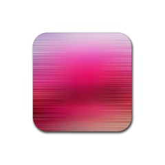 Line Pink Space Sexy Rainbow Rubber Coaster (square) 