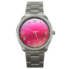 Line Pink Space Sexy Rainbow Sport Metal Watch