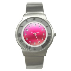 Line Pink Space Sexy Rainbow Stainless Steel Watch by Mariart