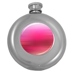 Line Pink Space Sexy Rainbow Round Hip Flask (5 Oz)