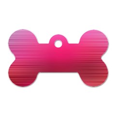 Line Pink Space Sexy Rainbow Dog Tag Bone (two Sides)