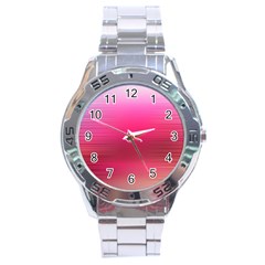 Line Pink Space Sexy Rainbow Stainless Steel Analogue Watch