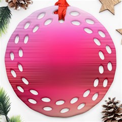 Line Pink Space Sexy Rainbow Round Filigree Ornament (two Sides) by Mariart