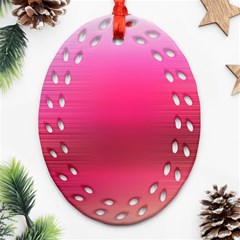 Line Pink Space Sexy Rainbow Oval Filigree Ornament (two Sides)