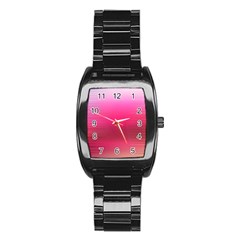 Line Pink Space Sexy Rainbow Stainless Steel Barrel Watch