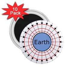 Magnetik Earth s Gravitational Line Triangle 2 25  Magnets (10 Pack)  by Mariart