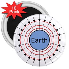 Magnetik Earth s Gravitational Line Triangle 3  Magnets (10 Pack) 