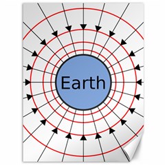 Magnetik Earth s Gravitational Line Triangle Canvas 36  X 48   by Mariart