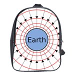 Magnetik Earth s Gravitational Line Triangle School Bag (Large) Front