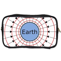 Magnetik Earth s Gravitational Line Triangle Toiletries Bags